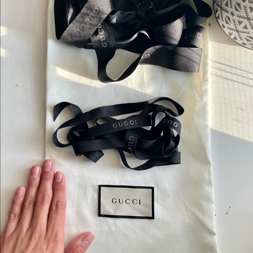 Authentic Gucci Dust Bag with 2 sets of Gucci Ribbon